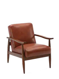 A brown leather chair